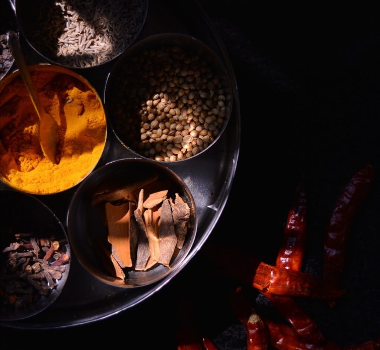 stainless steel round bowl with food